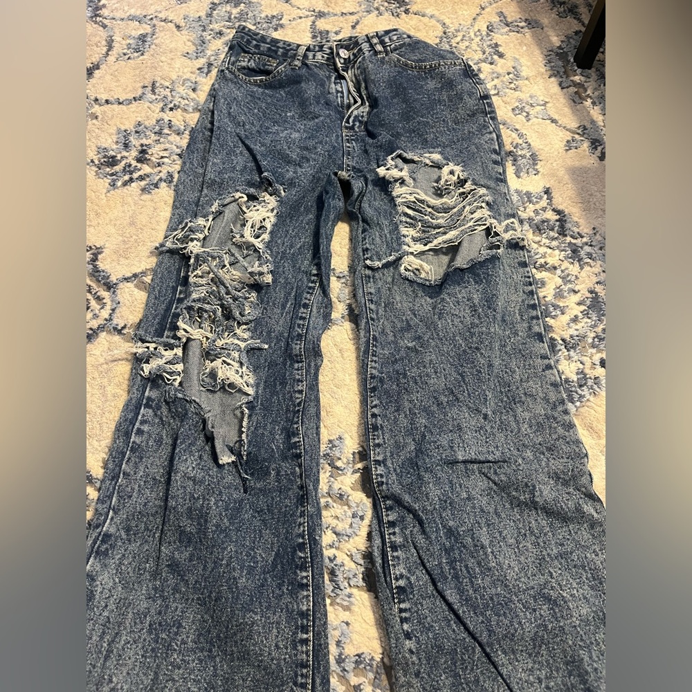 SHEIN Light Blue Denim Jeans